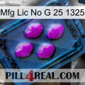 Mfg Lic No G 25 1325 04